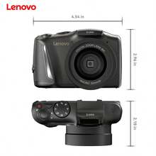 Lenovo 联想 C35 5K 64MP 数码相机，配备 16 倍变焦、3 英寸屏幕、专业传感器、自动对焦和防抖、8 种可选拍摄场景、用于直播的紧凑型旅行相机、初学者 - 包括 64GB TF 卡和配件、初学者摄影 | 时尚白色相机 | 可调设置、用于视频博客的相机 - 黑色 - 查看 8