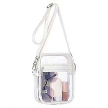 Clear Crossbody Bag, Stadium Approved Clear Bag For Concerts,Sporting Event For Women And Men Pvc Bag