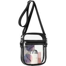 Clear Crossbody Bag, Stadium Approved Clear Bag For Concerts,Sporting Event For Women And Men Pvc Bag