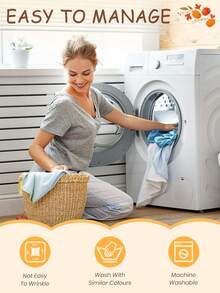 1件/4件装枕套，靠垫套，床上用品，枕套，单面印花枕套，现代沙发抱枕套，红棕色枕套，面料柔软舒适，透气抗起球，可拆卸枕套 - 紅棕色 - 查看 8