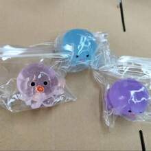 1Pc Supersoft Octopus Pinch Squishy , Octopus Pinch Design, Slow Rebound Stress Relief , Cute Creative Gift, Taba Squishy, Squishy, Squish Mellows(Random) - 3Pack - View 2