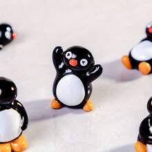 6件套迷你企鹅摆件，可爱小企鹅装饰品，树脂动物摆件，适用于装饰花园、户外空间、盆栽植物、水族箱、家居和汽车，DIY配件，小礼物 - 彩色 - 查看 13