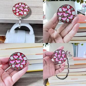 Multi-Color Leaf Design Portable Hanging Hook, Creative Hanging Bag Clip, Desk Side Hanging Hook, Foldable Gift & Craft Item