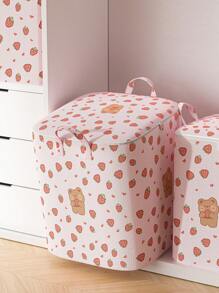 حقيبة تخزين قابلة للطي قطعة واحدة، حقيبة تخزين كرتونية، حقيبة تخزين لوازم الأم والطفل، حقيبة مصنوعة من قماش أكسفورد مزودة بسحاب ومقسمات مضادة للغبار، حقيبة تصنيف وفرز ملابس الأطفال والألعاب، صندوق تخزين متنوع للمنزل، حقيبة تخزين للسكن الجامعي، حقيبة تخزين للألعاب