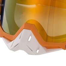 Motorcycle Goggles, Adjustable Strap Windproof Scratch Resistant Ventilated For Sports Cycling Snowboard - Màu Cam cháy - Xem 2