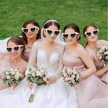 1-10个心形相框装饰照片眼镜，时尚优雅，男女通用，适合外出、运动、派对、新年庆祝活动 - 彩色 - 查看 8