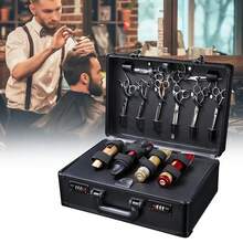 Professional Barber Toolbox Portable Black Barber Tool Case Large Capacity With Partition Storage For Stylists - Black - View 1