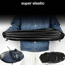 Easypie Selection 1 Stück Motorrad Regensitzabdeckung, universell flexibel, wasserdicht, Sattelabdeckung schwarz, Staub UV Sonne genäht Schutz Motorrad Zubehör, passend für Roller und Motorräder, strapazierfähiges & atmungsaktives Design für Komfort und Schutz
