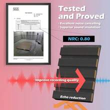 5-Pack Sample Acoustic Wood Panels For Wall, Soundproof Wood Slat Panel For Wall And Ceiling - 5 Colors, 6" X 4.7"