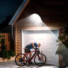 80000LM Luz solar LED súper potente para exteriores de 300W/200W, lámpara de pared solar con 3 modos, sensor de movimiento y iluminación de para calles