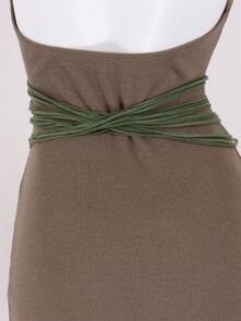 Cinturón medieval vikingo con hebillas metálicas y flecos - Accesorio de disfraz para el festival del Renacimiento, cinturón de juego de roles de Halloween para hombres y mujeres, prenda histórica lavable a mano - B - Ver 5
