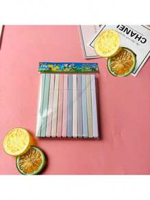 3 Stück sortierte Farben ästhetische quadratische Textmarker, Doppelspitzen Markerstifte, wasserbasiert, schnelltrocknend für Schule, Büro, Tagebuch Zubehör