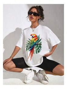 Camiseta Feminina Estampada Rio Camiseta Arara - Branco - Visão 1