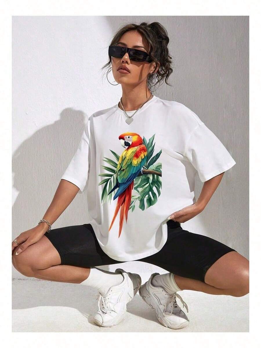 Camiseta Feminina Estampada Rio Camiseta Arara - Branco - Visão 1