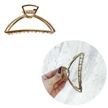 Large Metal Piranha In Gold And Silver, Various Models, Hair Clip, Hairstyle - 型號1 - 查看 1