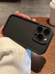 Minimalist Thick Anti-Drop Blue Phone Case, Compatible With IPhone 17 Pro Max/17 Pro/17 Air/17/16 Pro Max/16/16 Pro/16 Plus/16E/15/15 Plus/15 Pro/15 Pro Max/11/12/13/14 Pro Max/XS/XR/11 Pro/11 Pro Max/12 Pro/12 Pro Max/13 Pro/13 Pro Max/7 Plus/14 Pro/14 Pro Max/14 Plus/7 Plus/8 Plus/8/SE2/13 Mini/12 Mini, Soft - 黑色 - 查看 9