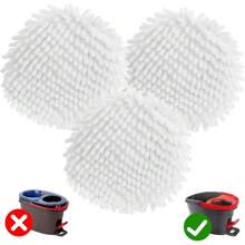Microfiber Chenille Mop Pad Spin Mop Refill For O Cedar Mop Head 3 Pack Spin Mop Heads Replacements For Ocedar Easywring 1 Tank System Mop Replace Head Attachments, - 3-Pack - 查看 2