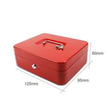 Portable Lockable Cash Box Deposit Slot Petty Cash Small Money Box Safe With 2 Keys - 預設 - 查看 5