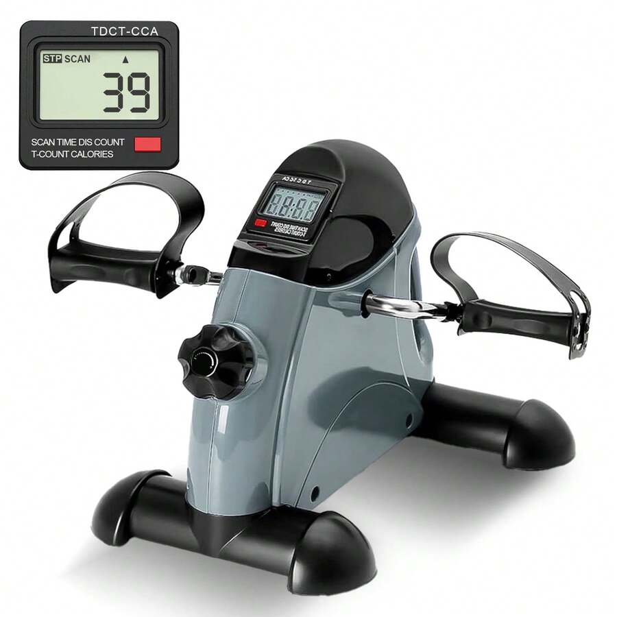 Exercise Bike ,Stationary Bikes For Home Exercise Equipment ,Adjustable Mini Exercise Bike Pedal Exerciser Arm Leg Cycle Machine Resistance,Under Desk Bicycle Trainer With LCD Display - Blue - View 1