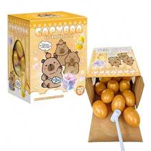 Caja ciega de huevos sorpresa de capibara con 20 unidades: ¡rompe y descubre las figuras y regalos dentro!Regalo de Navidad - Amarillo - Ver 1