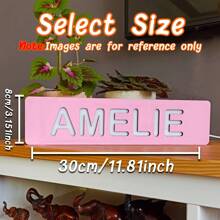 1pc Customized Name LED Light, Personalized Gift With Cute Small Pattern, Unique Gift For Men & Women, Suitable For Bedroom, Living Room Decor, Children's Day, Birthday, Anniversary, Back To School, Halloween, Christmas, Graduation, Party
