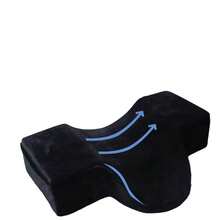 睫毛延长枕，颈部支撑枕，不变形，弹性好，沙龙睫毛枕，舒适天鹅绒记忆泡沫睫毛延长枕，人体工程学颈枕，睫毛延长颈部保护枕 - 彩色 - 查看 3