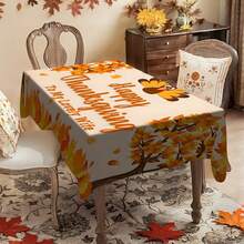 1/20 piezas Mantel de Acción de Gracias de otoño, hoja de arce amarilla clásica, mantel de otoño con patrón de pavo lindo, decoración de Acción de Gracias, fiesta de cosecha y estilo rural, adecuado para cocina, comedor, restaurante, decoración interior y exterior - Multicolor - Ver 16