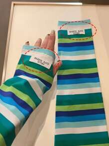 2/6件套混色条纹防晒冰袖女夏季防晒袖套宽松透气防护户外骑行钓鱼运动护臂多色可选清凉防晒装备