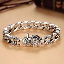 1 Piece Rotatable Fashion Bracelet, Timeless Vintage Design, Bold And Cool Style, Suitable For Both Men And Women, Precious Jewelry, Perfect Gift For Holidays - Bạc - Xem 7