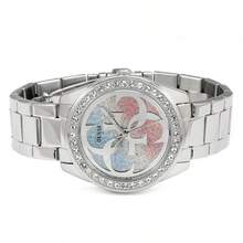 Guess Ladies' Quartz Watch, Stainless Steel Case, Stainless Steel Strap, Quartz Movement, Waterproof, Suitable For Daily Gatherings And Other Occasions W1201L1 - Silver - View 4