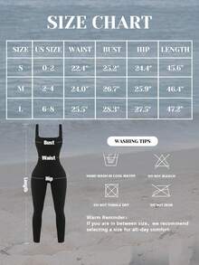 VVX Shapewear Bodysuit For Women Tummy Control Square Neck Seamless Ribbed One Piece Jumpsuit Sleeveless Tank Top Leggings - 黑棕 - 查看 6