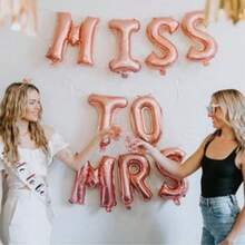 بالون شعار شخصي مخصص، أنشئ عبارتك الخاصة بالون الأحرف، بالون عيد ميلاد، بالون عروس، بالون عبارة عروس، بالون ذهبي افتراضي - الذهبي - مشاهدة 7