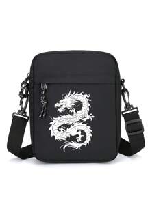 Borsa a tracolla Oxford da uomo, stile casual, Milano Italia, di grande capienza, borsello verticale Oxford, cinturino regolabile, borsa a spalla per pendolarismo quotidiano, colore nero - non lavare, disponibile in vari stili