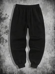 MIAMI 23 Jogger Pants Urban Streetwear Style Flannel Winter - màu đen - Xem 2