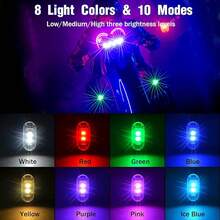 4PCS Wireless LED Strobe Lights With Remote Control, 8 Colors Rechargeable LED Lights Anti-Collision Led Emergency Warning Lights For Car Motorcycle Bike Drone Aircraft - 6pcs - View 4
