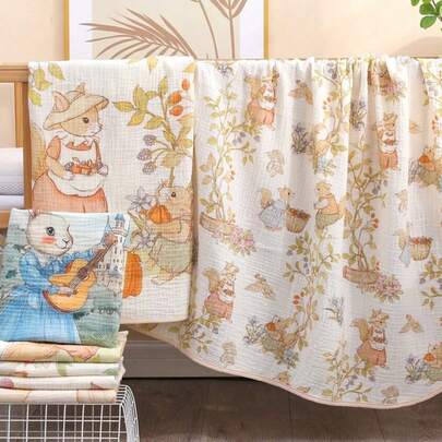 1 chăn quấn trẻ em mềm mại và thoáng khí 80*80cm, chủ đề lễ Phục sinh