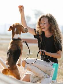 1 件宠物户外水瓶 550ML，带折叠碗的便携式狗水瓶，旅行水瓶便携式水瓶，适用于狗和猫，3 种颜色可选，适合小型到大型犬种，户外徒步旅行宠物必备，现代狗和猫配件