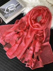 1 chiếc khăn choàng/khăn choàng lụa thêu hoa thanh lịch phong cách Boho dành cho phụ nữ, khăn choàng công sở thường ngày, thích hợp để mặc hàng ngày - A - Xem 8