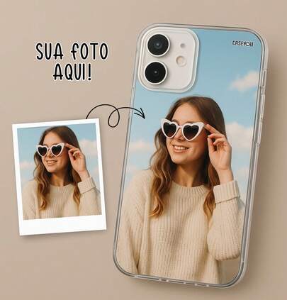 Capa Celular Custom com Sua Foto Estilo Tumblr