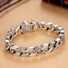 1 Piece Rotatable Fashion Bracelet, Timeless Vintage Design, Bold And Cool Style, Suitable For Both Men And Women, Precious Jewelry, Perfect Gift For Holidays - Bạc - Xem 4
