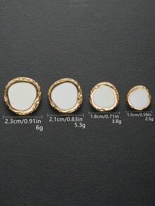 10 قطعة/مجموعة أزرار معدنية ذات ملمس مطرقة غير متماثل بطراز قديم، مناسبة للمعاطف والسترات والبدل والأزياء الرسمية، ويمكن استخدامها كأزرار زخرفية مخيطة باليد. مناسبة للملابس والأحذية والحقائب وصناديق الهدايا والإكسسوارات المجوهرة DIY، متوفرة بألوان وأحجام متعددة