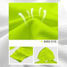 Hi Vis Safety Hoodie, High Visibility Shirts For Men, Long Sleeve, Construction Work Shirts With Sun Protective Hood - 安全黃 - 查看 6