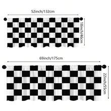 2pcs Minimalist Pink And White, Black And White Two-Tone Color Blocking Plaid Blackout Curtains-Rod Pocket Design For Privacy And Easy Installation For Bedroom,Living Room,Bathroom And Other Daily Decoration,Machine Washable Polyester - Multicolor - View 5