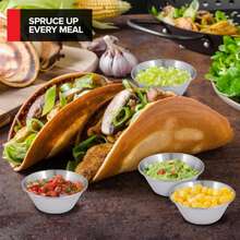 Stainless Steel Dipping Sauce Cups, Reusable Metal, Commercial Grade Individual Sauce Bowls For Ketchup, Salsa, Dips - Silver - View 8