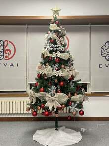 Christmas Tree Decorations Ribbons, Christmas Creative DIY Scene Decor PP Net Bow Hanging Accessories, Suitable For Christmas Tree Decoration, Gift Packaging, Flower Packaging