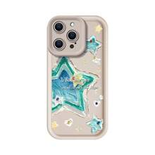 Designed For IPhone 16/15/14/13/12/11 Pro, This Case Overflows With Dreamy, Starry Charm-Textured Star Motifs In Soft, Gradient Hues, Forming A Sweet, Cosmos - Filled Pattern, Creating A Cozy, Whimsical Vibe. Crafted From Durable TPU, It's Scratch - Resistant, Slip - Proof, Gifting Your Phone A Shield Of Tender, Star - Themed Magic. Supports Wireless Charging, So It Balances Everyday Practicality With A Touch Of Delightfully Celestial, Star - Studded Romance-Each Grip Feels Like A Reach For The Stars, Merging Function And Adorably Sweet, Cosmos - Inspired Flair! - 白色 - 查看 2