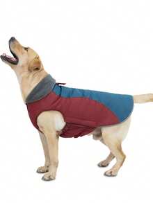 Casaco quente para cães, colete de lã refletivo para cães, casaco à prova de vento para inverno e clima frio para cães grandes - fibra de poliéster ajustável, adequado para cães pequenos, médios e grandes - Roxa - Ver 6