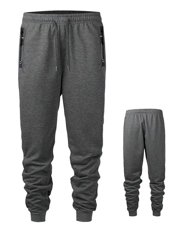 Pantalón de chándal para hombre con puños en los tobillos - Diseño con puños térmicos y cintura elástica, esencial de invierno