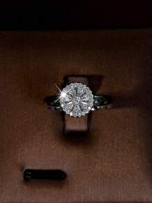 1 套简约立方氧化锆圆球装饰首饰套装，适合女性日常配饰 - 銀色 - 查看 7