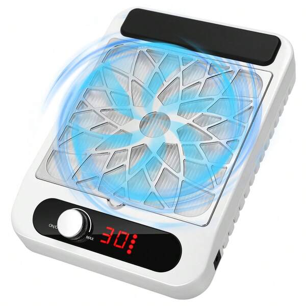 Aspirateur à ongles puissant avec filtre amovible, aspirateur à ongles rechargeable pour manucure, équipement professionnel pour les ongles